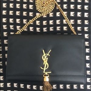 Authentic YSL CASSANDRE TASSEL CHAIN CROSSBODY